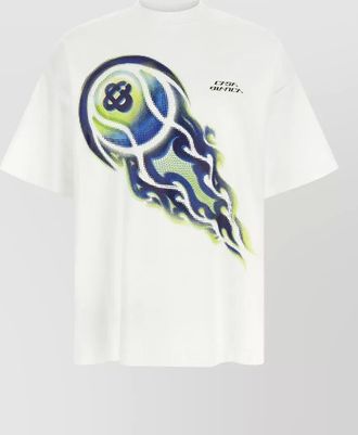 Casablanca flaming tennis ball t-shirt