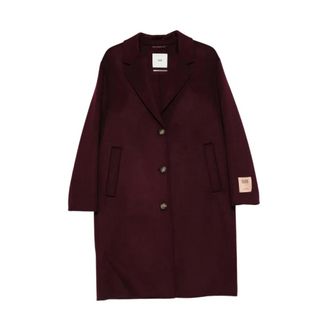 SOLOTRE Single-breasted jas - Dames - Mantels - Rood - Maat: XS