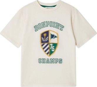 BONPOINT logo-print T-shirt - kids - Cotton/Polyester - 4 - White