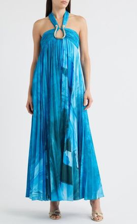 Acler Askham Print Gown in Slate Symphony at Nordstrom, Size 12