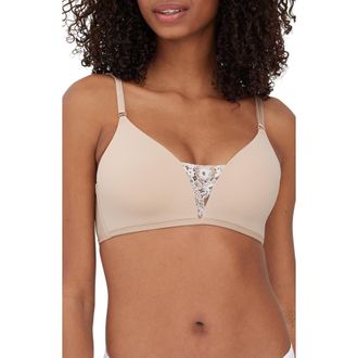 Skarlett Blue Entice Wireless Push-up Bra in Nylon/white at Nordstrom, Size 30Dd
