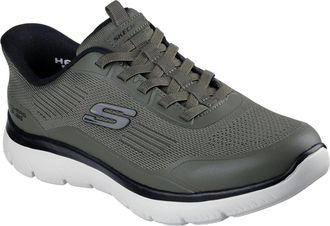 Skechers Summits Leyter Textile Mens Olive/Black Trainers - Size UK 10