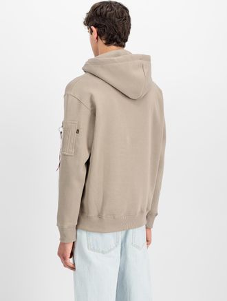 Alpha Industries Hoodie ALPHA INDUSTRIES Embroidery Hoodie, Herren, Gr. S, beige (vintage sand), Obermaterial: 80% Baumwolle, 20% Polyester, regular fit, Sweatshirts H