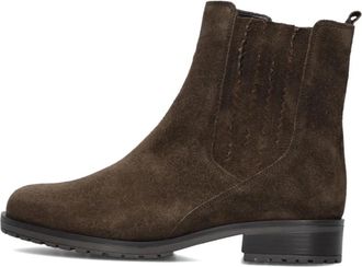 Gabor Bruine Su&egrave;de Enkellaarsjes - Dames - Chelseaboots - Bruin - 36 EU - Su&egrave;de - Schoenen