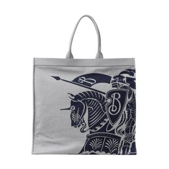 Burberry Ridder Ontwerp Canvas Tote Tas - Heren - Shoppers - Blauw - ONE Size - Tassen
