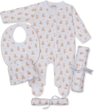 Kissy Kissy Teddy Bear 5-Piece Set in Tan at Nordstrom, Size Newborn