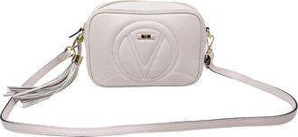 Mario Valentino Valentino By Mario Valentino White Leather Tasseled Camera Bag (Authentic Pre- Loved)