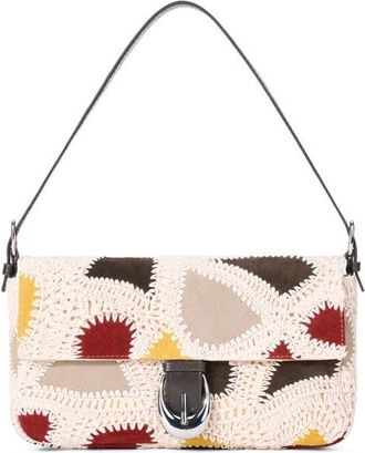 Staud Harlow Suede Patchwork Leather Shoulder Bag at Nordstrom