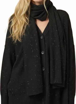 Joseph Ribkoff Womens Sequined Knit Scarf In Black