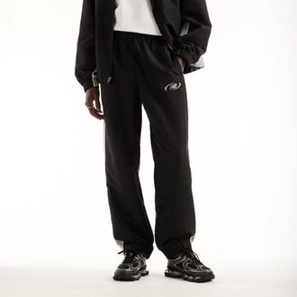 New Balance Uomo Trackside Woven Pant in Nero/Grigio, Politessuto, Taglia XL
