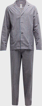 Paul Smith Mens Cotton-Linen Long Pajama Set