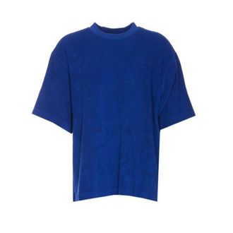 Burberry Camiseta de Terry de Algod&oacute;n - Tops - Hombre - Azul - S