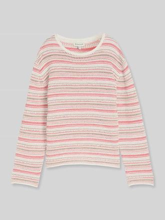 Tom Tailor Regular Fit Pullover aus reiner Baumwolle in Koralle, Gr&ouml;&szlig;e XXXL