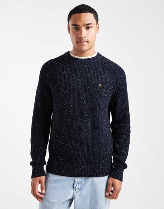 Farah Sage - Maglione blu navy puntinato