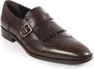 Vella Pais Madrona Kiltie Fringe Wingtip Loafer in Dark Brown at Nordstrom Rack, Size 11