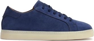 Kazar Marineblauwe su&egrave;de leren sneakers - Heren - Sneakers - Blauw - 42 EU - Su&egrave;de - Schoenen