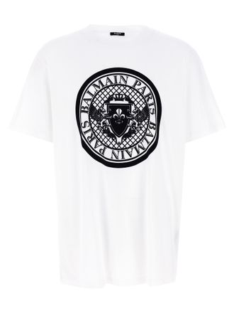 Balmain Mens Velvet Logo T-Shirt