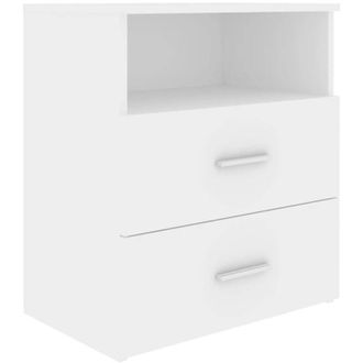 vidaXL Bed Cabinet White 50x32x60 cm vidaXL
