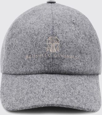 Brunello Cucinelli Cappello in lana con logo ricamato