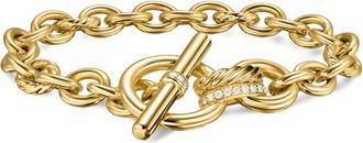 David Yurman Bracciale DY Mercer Toggle Chain in oro giallo 18 carati con diamanti