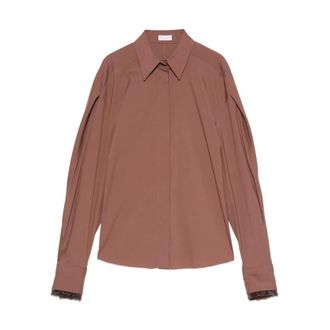 Brunello Cucinelli Brunello Cucinelli, Shirts, female, Pink, Size: M Cotton Blend Shirt
