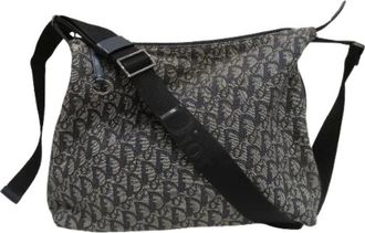 Dior Pre-owned Cross Body Bags, male, Blue, Size: ONE SIZE Pre-owned Trotter Canvas Shoulder Bag