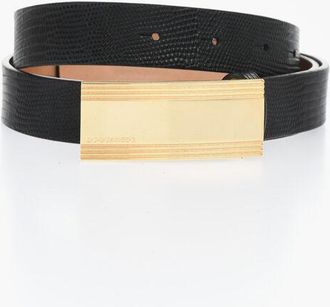 Dsquared2 Leather Belt With Gold-Tone Buckle 20Mm size 90