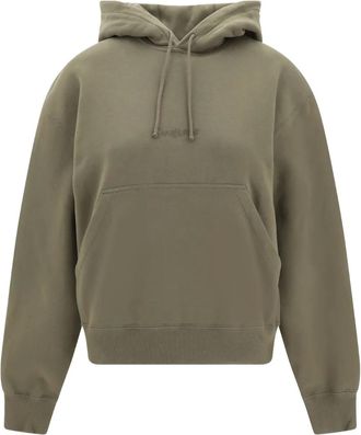 Saint Laurent Hoodie met geborduurd logo - Groen