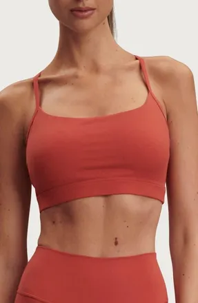 Varley Always Cerys Racerback Sports Bra in Baked Apple at Nordstrom, Size X-Large
