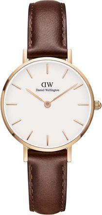 Daniel Wellington Womens DW00100231 Ladies Petite Reading 28mm Watch - Brown - One Size