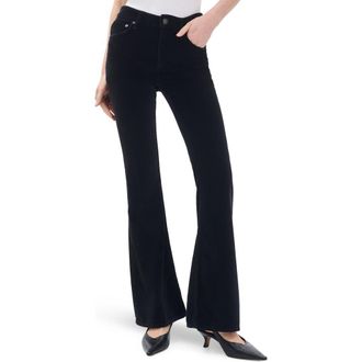 Rag & Bone Flexi Velvet Dahlia Mid Rise Flare Jeans in Black Velvet at Nordstrom Rack, Size 24