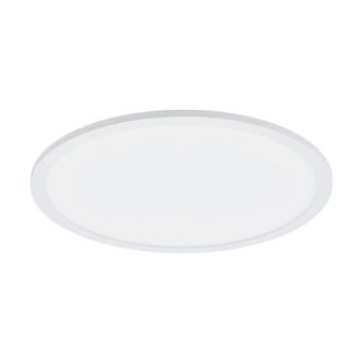 Loops 450mm Modern Sleek Ceiling Light White Slim Round Low Profile 28W LED 4000K