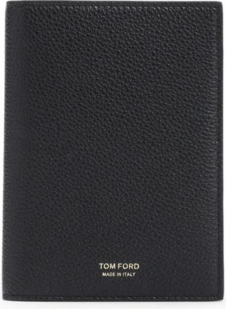 Tom Ford Zwarte leren paspoorthouder koppeling - Heren - Portefeuilles - Zwart - ONE Size - Leer - Accessoires