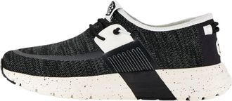 HeyDude Mens Sirocco M Sport Mode Sirocco Sneaker Shoes, Black/White, 13 UK