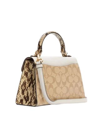 Coach Signature Coated Canvas Crossbody Bag - Beige