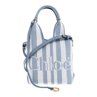 Chlo&eacute; Handbags, female, Blue, Size: ONE SIZE Stripy Mini bag