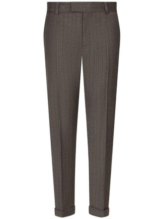 Dolce & Gabbana pinstripe stretch-wool trousers - Brown