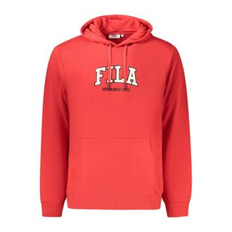 Fila Rode Katoenen Heren Hoodie