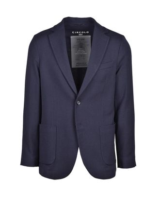Circolo 1901 Rounded Blazer Jacket With Button Closure And Unlined Interior