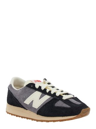 New Balance Unisex Black Low Top Sneakers With Logo Patch Suede Trainers
