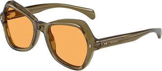 Moncler ME6036U ELIZIA 304985 Womens Sunglasses Green Size 53
