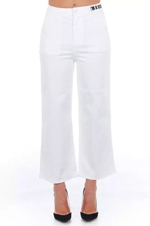 Frankie Morello Cotton Women Cropped Womens Trouser