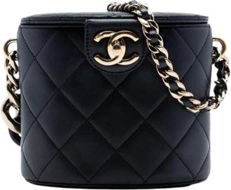 Chanel Pre-owned Vanity Bag - Dames - Vintage Schoudertas - Zwart - ONE Size - Leer - Vintage