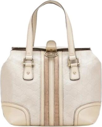 Gucci Pre-owned Handbags, female, Beige, Size: ONE SIZE Pre-owned Vintage Handbag