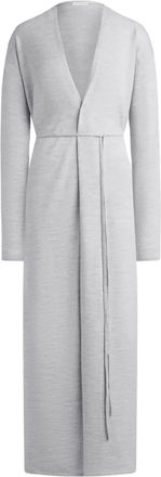 12 Storeez tie-waist cardigan - women - Merino/Mulberry Silk - S - Grey