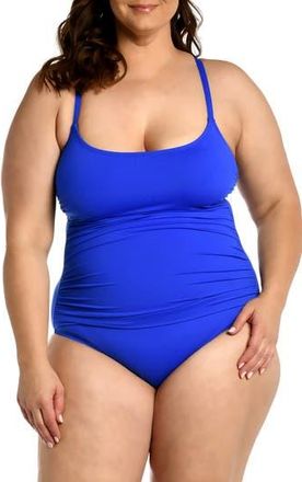 La Blanca Island One-Piece Swimsuit in Sapphire at Nordstrom Rack, Size 16W