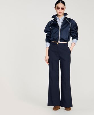 Sandro Wide-leg wool trousers