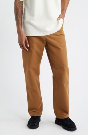 Carhartt Work in Progress Organic Cotton Canvas Pants in Hamilton Brown at Nordstrom, Size 38 X 32