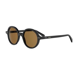 Celine Celine - Cirkelvormige Zonnebril - Dames - Accessoires - Zwart - Maat: 48 MM