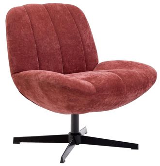 Nordlys Sill&oacute;n giratorio escandinavo en tejido terracota y metal